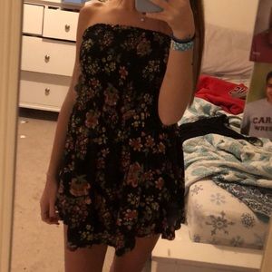 Floral Strapless Dress